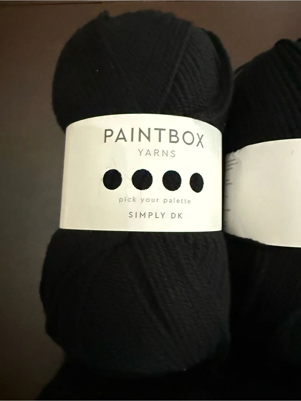 Paintbox Black Yarn - 5 Skeins